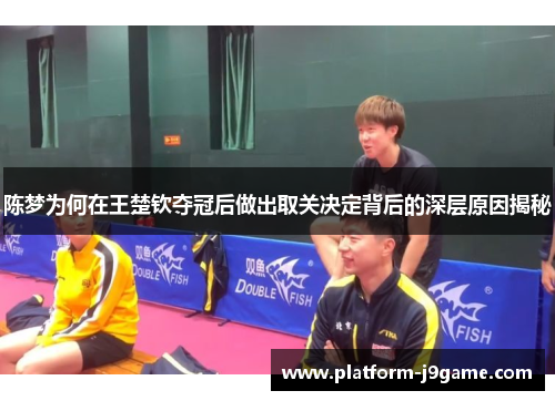 陈梦为何在王楚钦夺冠后做出取关决定背后的深层原因揭秘